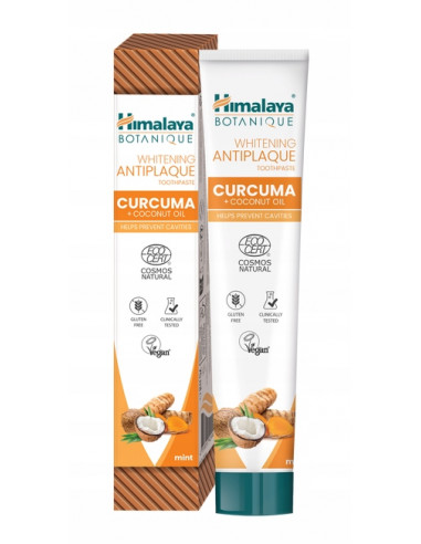 Himalaya Botanique Whitening Antiplaque Toothpaste – Curcuma & Coconut Oil – 75 ml
