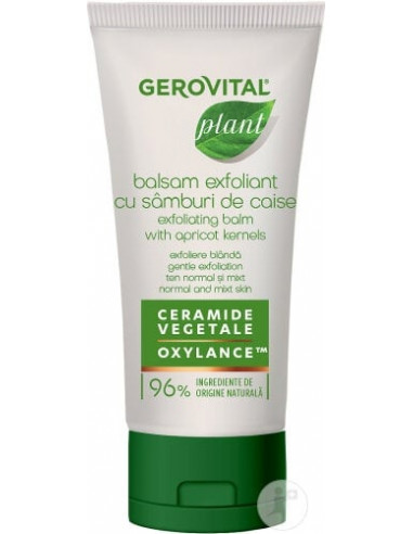 Gerovital Plant – Balsam exfoliant cu sâmburi de caise, 100 ml