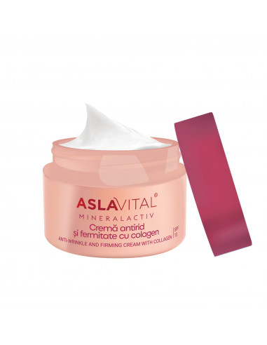 Aslavital MineralActiv – Cremă antirid și fermitate cu Colagen și SPF 15, 50 ml