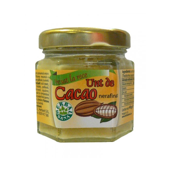 Unt de cacao, 40 g, Herbavit