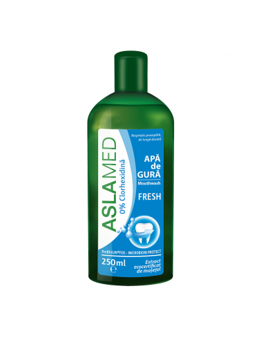 AslaMed – Apă de gură Fresh, fără clorhexidină, 250 ml