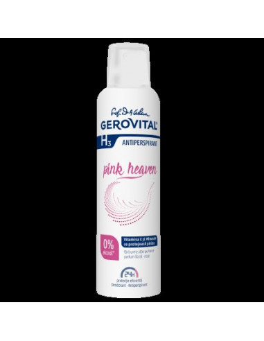 Gerovital H3 Powder – Deodorant Antiperspirant Spray „Pink Heaven”, 150 ml