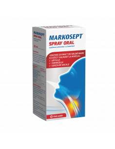 Markosept Spray Oral, fără zahăr, 20 ml