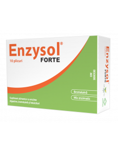 Enzysol Forte – enzime digestive + bromelaină, 10 plicuri