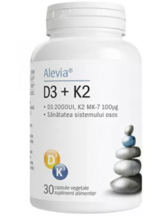 Vitamina D3 2000 UI + Vitamina K2 MK-7 – 30 capsule vegetale