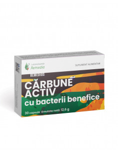 Cărbune activ + bacterii benefice Remedios – 30 capsule