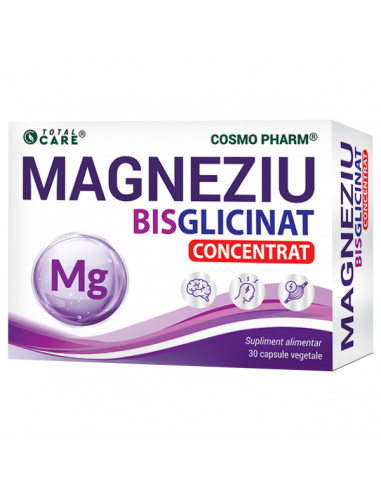 Magneziu Bisglicinat Concentrat – 30 capsule