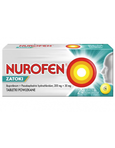Nurofen Zatoki – RĂCEALĂ ȘI GRIPĂ 24 tablete powlekane...