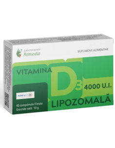 Vitamina D3 Lipozomală 4000 UI – 40 comprimate filmate