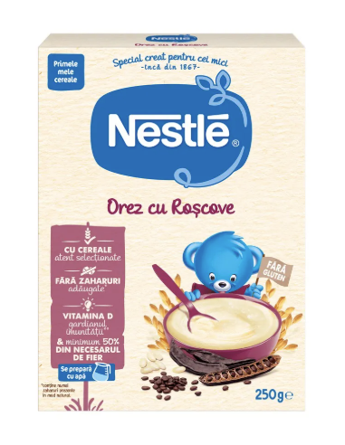 Nestlé Cereale Orez cu Roscove – 250 g (6+ luni)