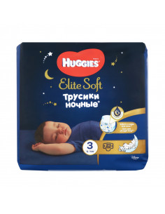Huggies Elite Soft Overnites Nr. 3 – 6-11 kg, 23 bucăți