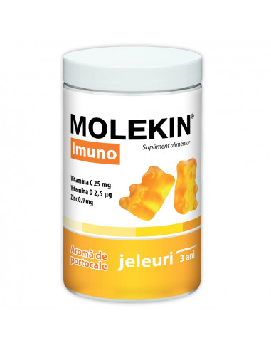 Molekin Imuno 3 ani+ – 60 jeleuri gumate cu aromă de portocale
