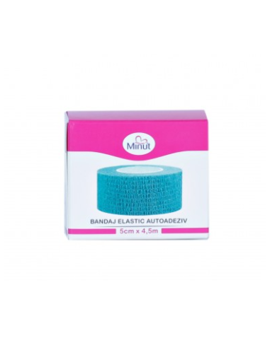 Bandaj elastic autoadeziv Minut – 5 cm × 4,5 m (Verde)