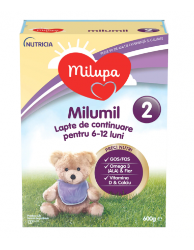 Milupa Milumil 2 PreciNutri+ — lapte praf de continuare 6-12 luni, 600 g