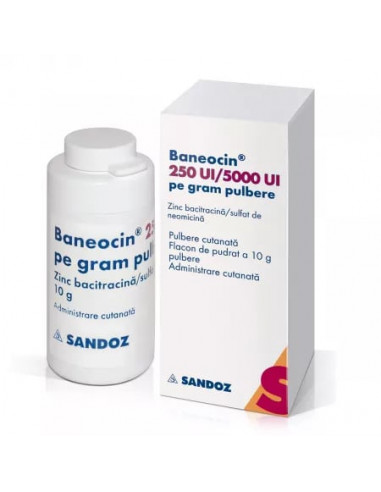 Baneocin pulbere cutanată – 10 g