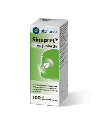 Sinupret Sirop Junior 2+ – sirop din plante, 100 ml, Bionorica