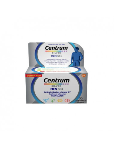 Centrum Silver 50+ Bărbați – 30 comprimate filmate