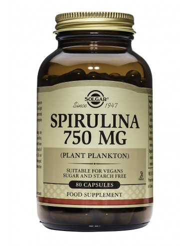 Spirulina 750mg, 80 capsule