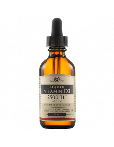 Solgar Vitamina D3 2500 UI – lichid, 59 ml