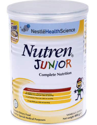 Nestlé Nutren Junior Prebio 400 g – lapte praf dietetic, aromă de vanilie