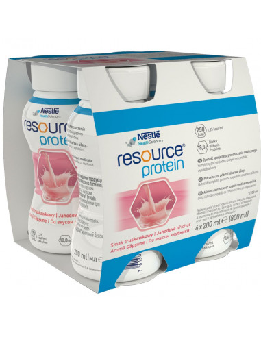 Nestle resource 2.0 protein capsuni 4x200ml