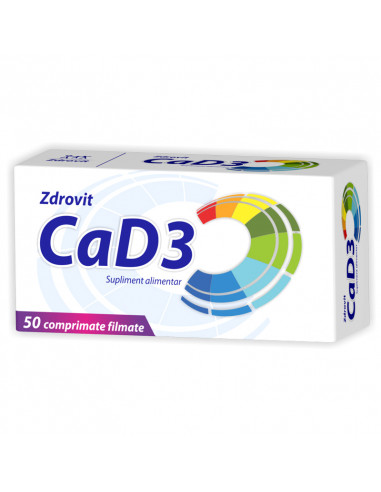 CaD3 (Calciu + Vitamina D3) 50 comprimate –...