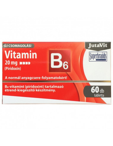 Vitamina B6, 20 mg, 60 tablete, Jutavit