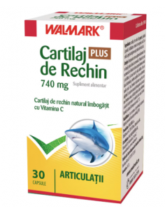 Cartilaj de Rechin Plus 740 mg + Vitamina C – 30 capsule...