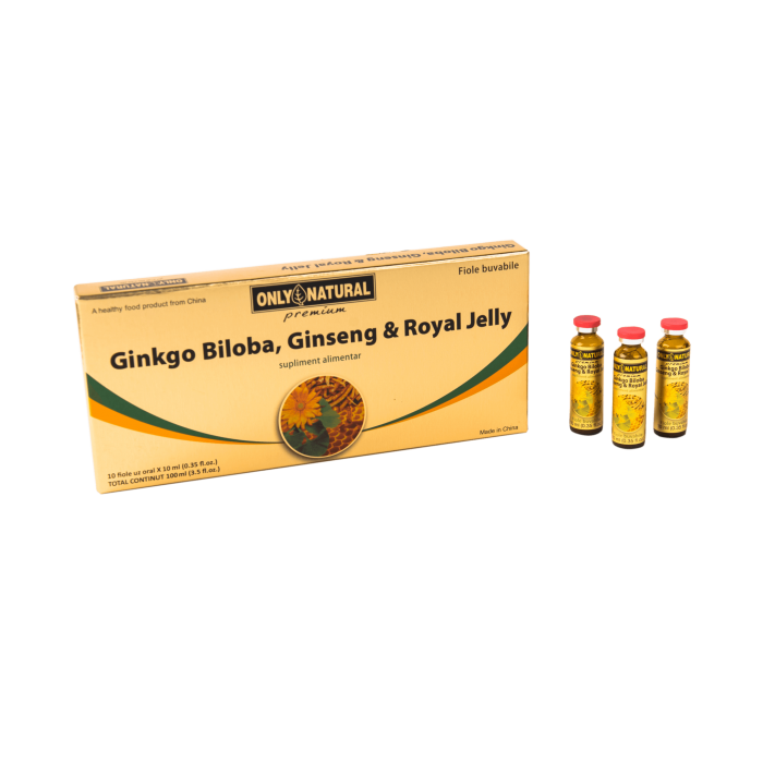 Ginkgo Biloba  Ginseng Royal Jelly x 10 fl