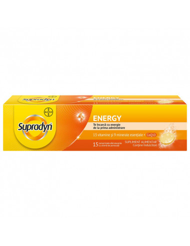 Supradyn Energy CoQ10 – 15 comprimate efervescente