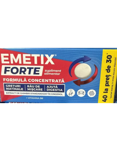 Emetix Forte, 40 comprimate