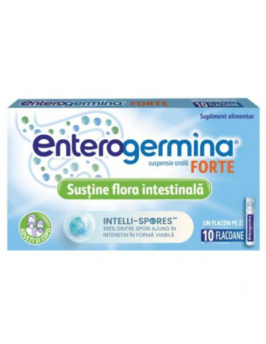 Enterogermina Forte suspensie orală, 10 flacoane