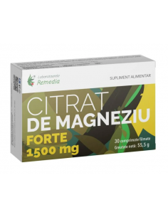 Citrat de Magneziu Forte 1500 mg, 30 capsule
