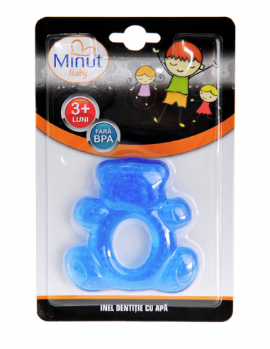 Inel dentiție cu apă, 1 buc – Minut Baby
