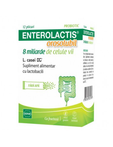 Enterolactis Orosolubil 8 miliarde 1 g — 12 plicuri