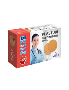 Plasturi post-injecție rotunzi pânză 22 mm – 100 bucăți