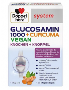 Doppelherz System Glucosamin 1000 + Curcuma Vegan, 60...