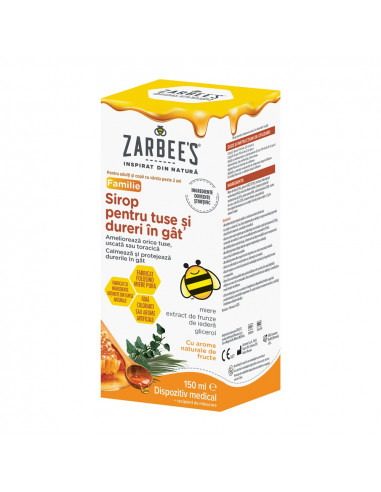 Zarbee’s Sirop pentru tuse & gât (Cough & Throat Syrup) 150 ml