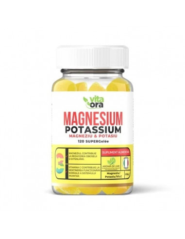 VitaOra Magnesium Potassium SuperGelee Lime – 120 jeleuri