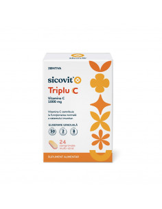 Sicovit Triplu C Vitamina C 1000 mg – 24 comprimate...