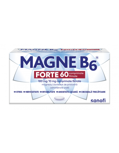 Magne B6 Forte 100 mg / 10 mg – 3 bl x 20 cpr filmate