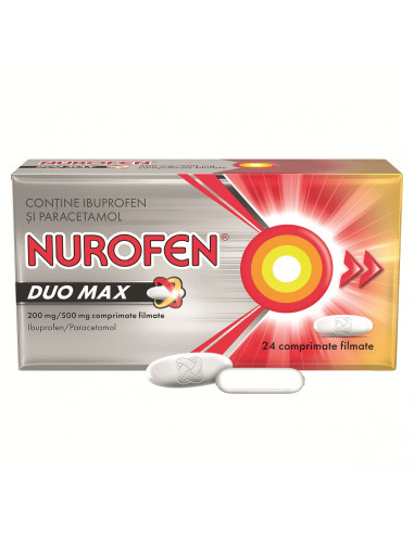 Nurofen Duo Max 200 mg / 500 mg – 24 comprimate filmate