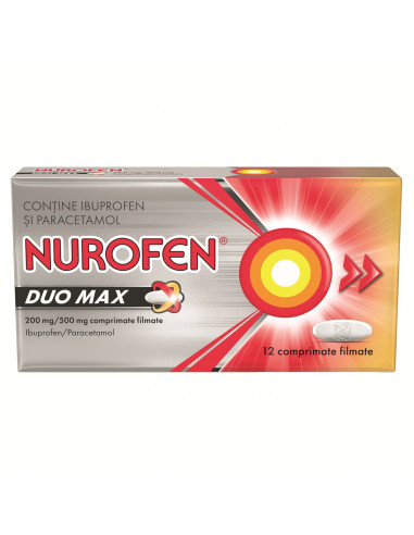 Nurofen Duo Max 200 mg / 500 mg – 12 comprimate filmate
