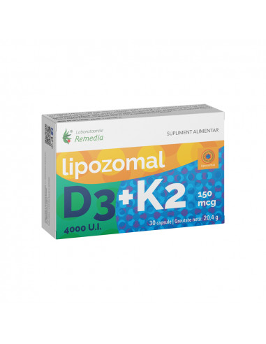 Lipozomal D3 4000 U.I. + K2 150 mcg – 30 capsule