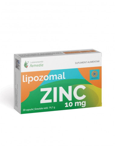 Lipozomal Zinc 10 mg – 30 capsule, Remedia
