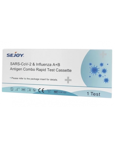 Sejoy SARS-CoV-2 + Influenza A/B Antigen Combo Rapid Test – 1 bucată