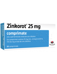 Zinkorot 25 mg – 20 comprimate