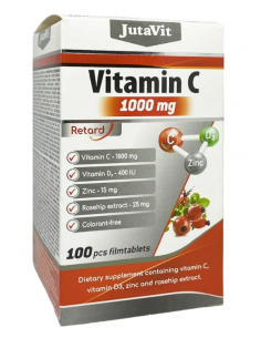 JutaVit Vitamin C 1000 mg + D3 + Zinc – 100 tablete