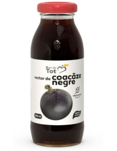 Nectar de coacăze negre „Bun de Tot” 300 ml (fără zahăr)