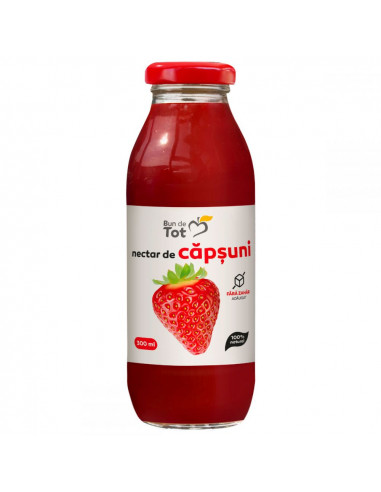 Nectar de căpșuni „Bun de Tot” 300 ml (fără zahăr)